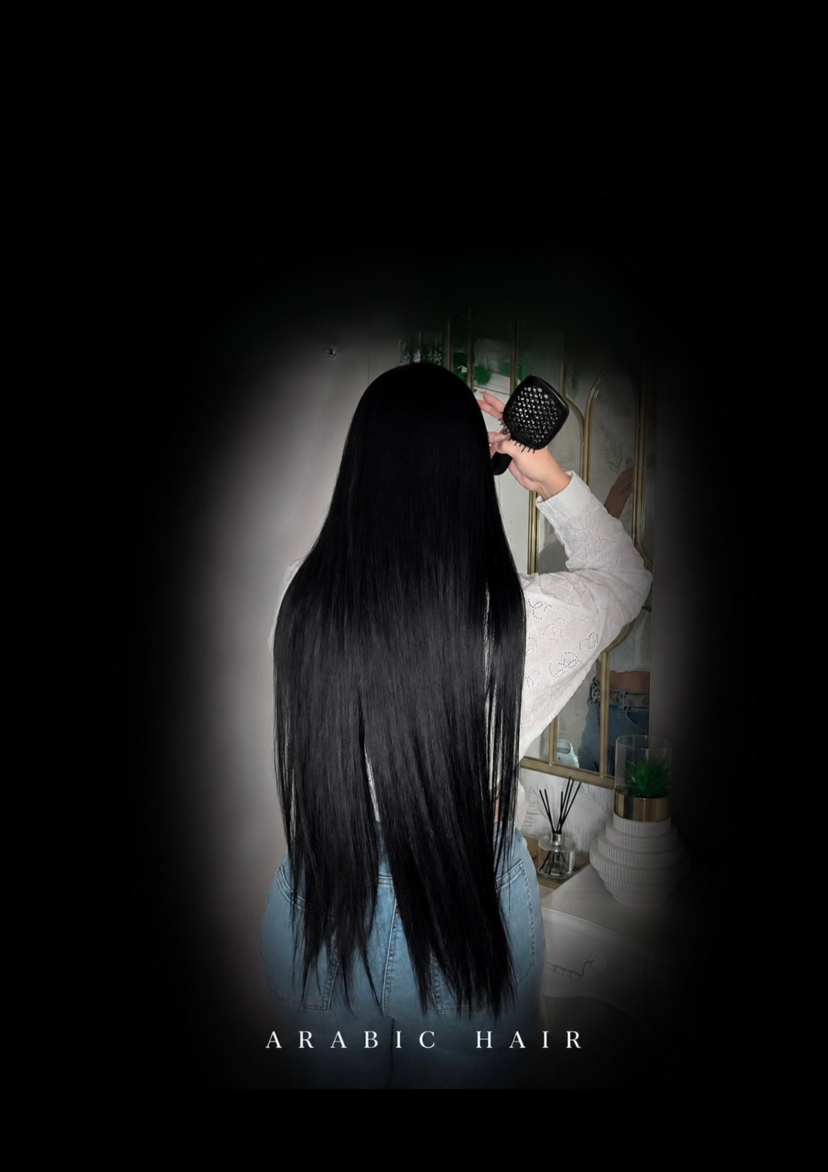 Cabello de la fundadora después de su rutina